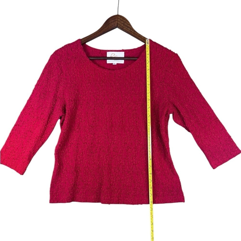 Vintage Robin Clayton Designs Festive Holiday Embroidered Red Shirt Woman’s L - Picture 6 of 14